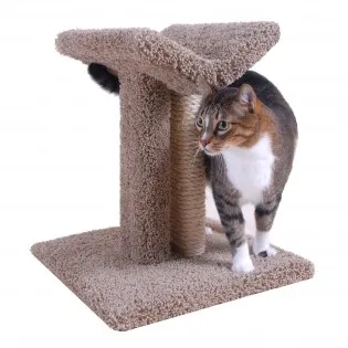 USA Made V-tray Carpet Cat Perch with Sisal Post