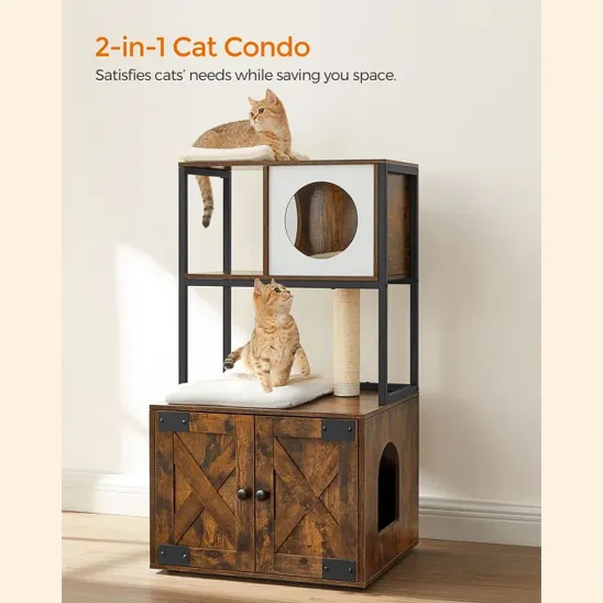2-in-1 cat litter box furniture