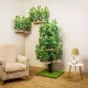 Set of 5-ft Climber and Two Cat Wall Perches with Leaves