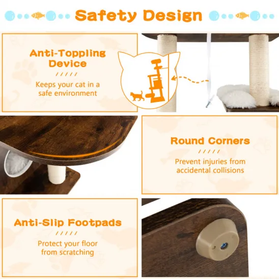 Anti-toppling kit & round corners