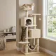 Plush Cat Stand with Hammock & Two Perches