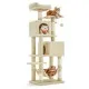 Cat climbing tree with hammock in Beige