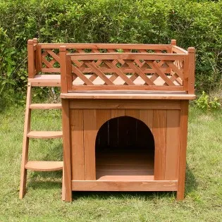 Big Cat PlayHouse with Roof-Top Balcony for Outside