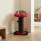 Black sisal cat scratcher with flower perch