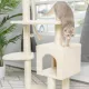 Cat furniture with house and sisal scratching posts