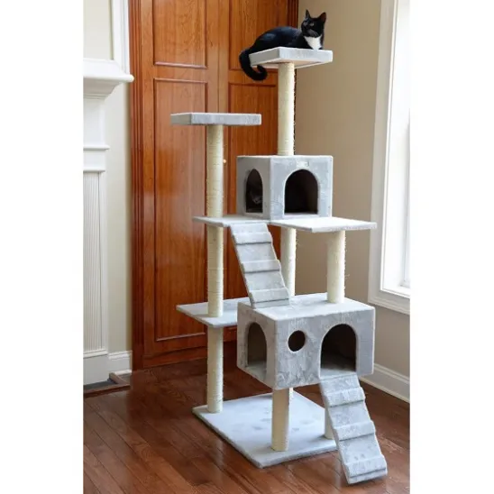 Cat tower for climbing and scratching