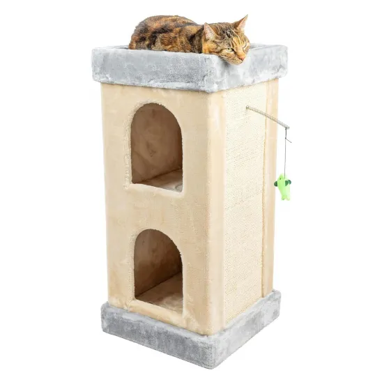 Cat condo two story with bed on top