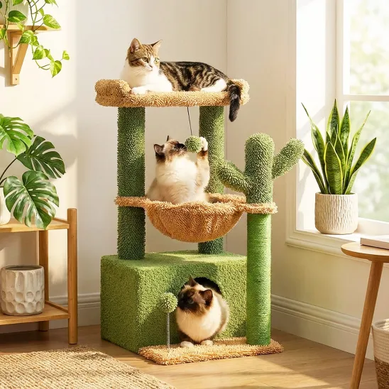 Cat Furniture with Cactus Post
