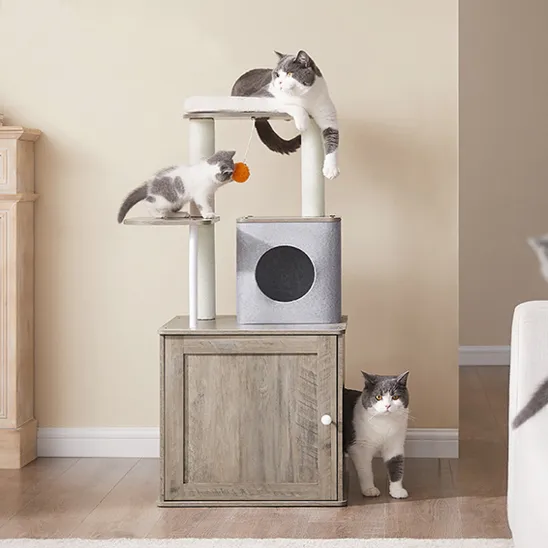 Fancy Cat Condo & Litter Box Enclosure