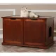 Walnut nightstand for hiding cat litter box