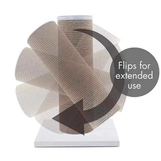 The pole flips over for extended use