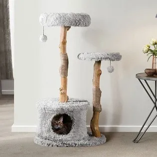 Real Wood Contemporary Kitty Tree with Condo