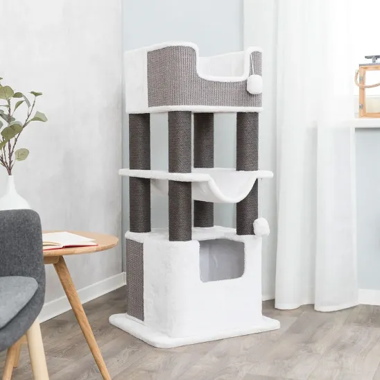 Cat tree with hammock for big cats