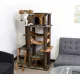 Fancy cat tree in Green/Brown design