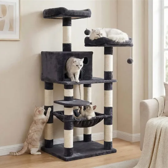 Cat condo for large cats in Light Gray