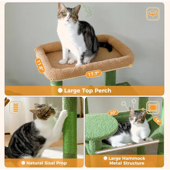 Roomy hammock & cushioned perch