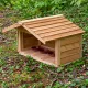 Cedar Cat Feeding Station with Extended Roof for Outside Cats