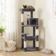 Dark gray cat tower with sisal scratching posts