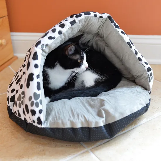 Cozy Kitty Bed with Hood