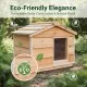 Eco-friendly natural cedar shelter for outdoor cats