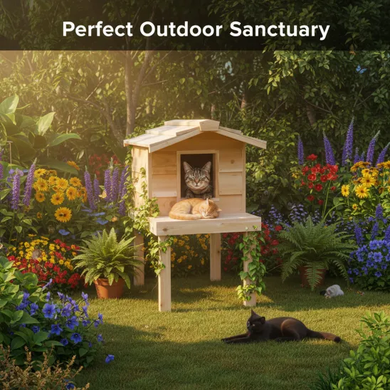 Elevated shelter for feral/stray cats