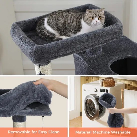 Extra large cat perch on top with removable cover