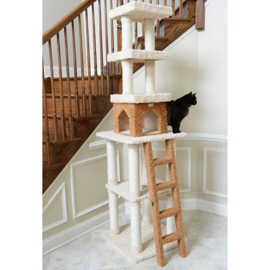 Large Climbing Cat Tower with House and Sisal Posts