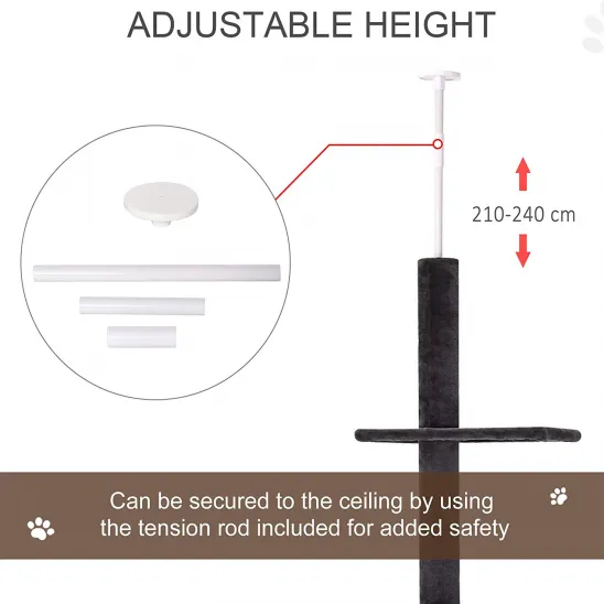 Tension rod at the top