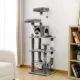 Cat tower with condo in Gray