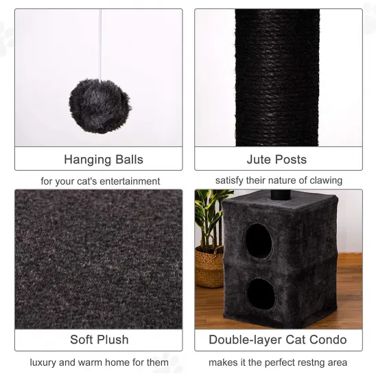 Cat tree tower features