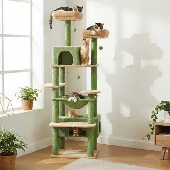 Green condo for indoor cats