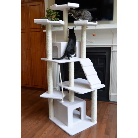 Cat tower for large cats with three perches