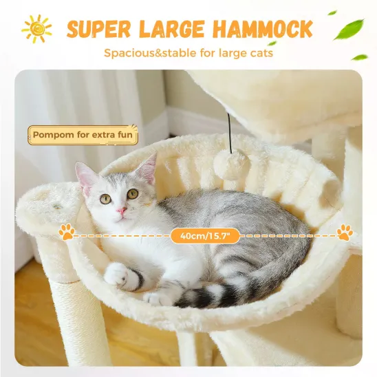 Large plush cat hammock