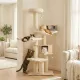 Wooden Extra Large Cat Activity Center with Two Hammocks