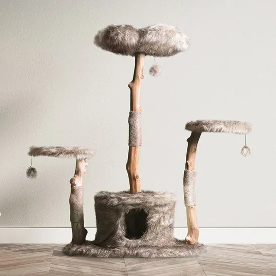 Wooden cat tower in Brown