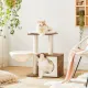 Wooden stand with hammock for small cats