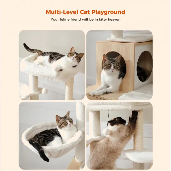 Contemporary multi-level cat playground