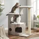 Modern wood cat playground in Gray