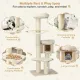 Wooden multi-level cat activity center for large cats