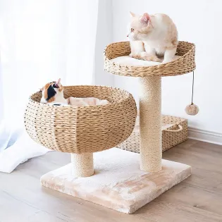 Small Natural Cat Furniture Perch & Lounger