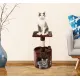 Cat condo perch in brown