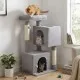 Light gray cat playground for large cats