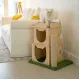 Plywood cat furniture with sisal scratching post