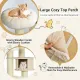 Roomy cat condo, large perch and removable covers