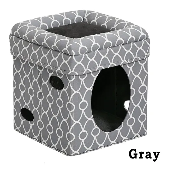 Gray kitty condo furniture