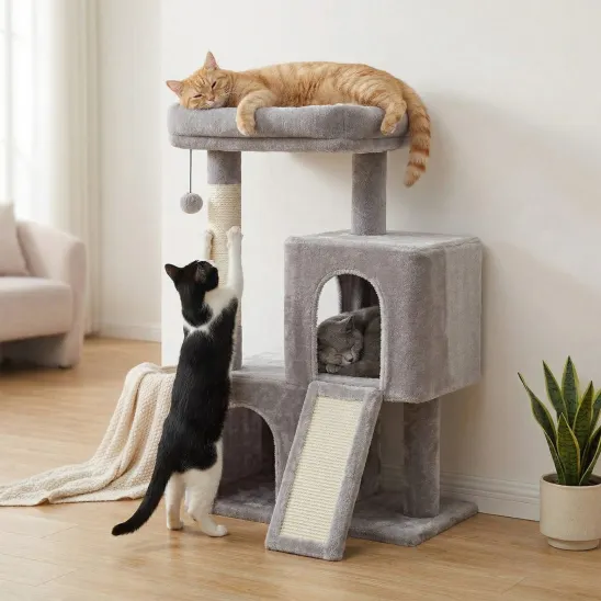 Cat playground for large senior cats in Gray