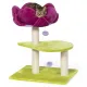 Kitty in cushioned plush flower bed