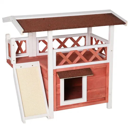 Kitty house in Red/White