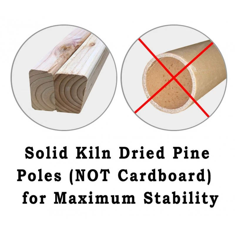 Cat perch with solid wood posts