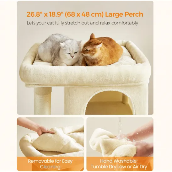 Extra spacious bed on top